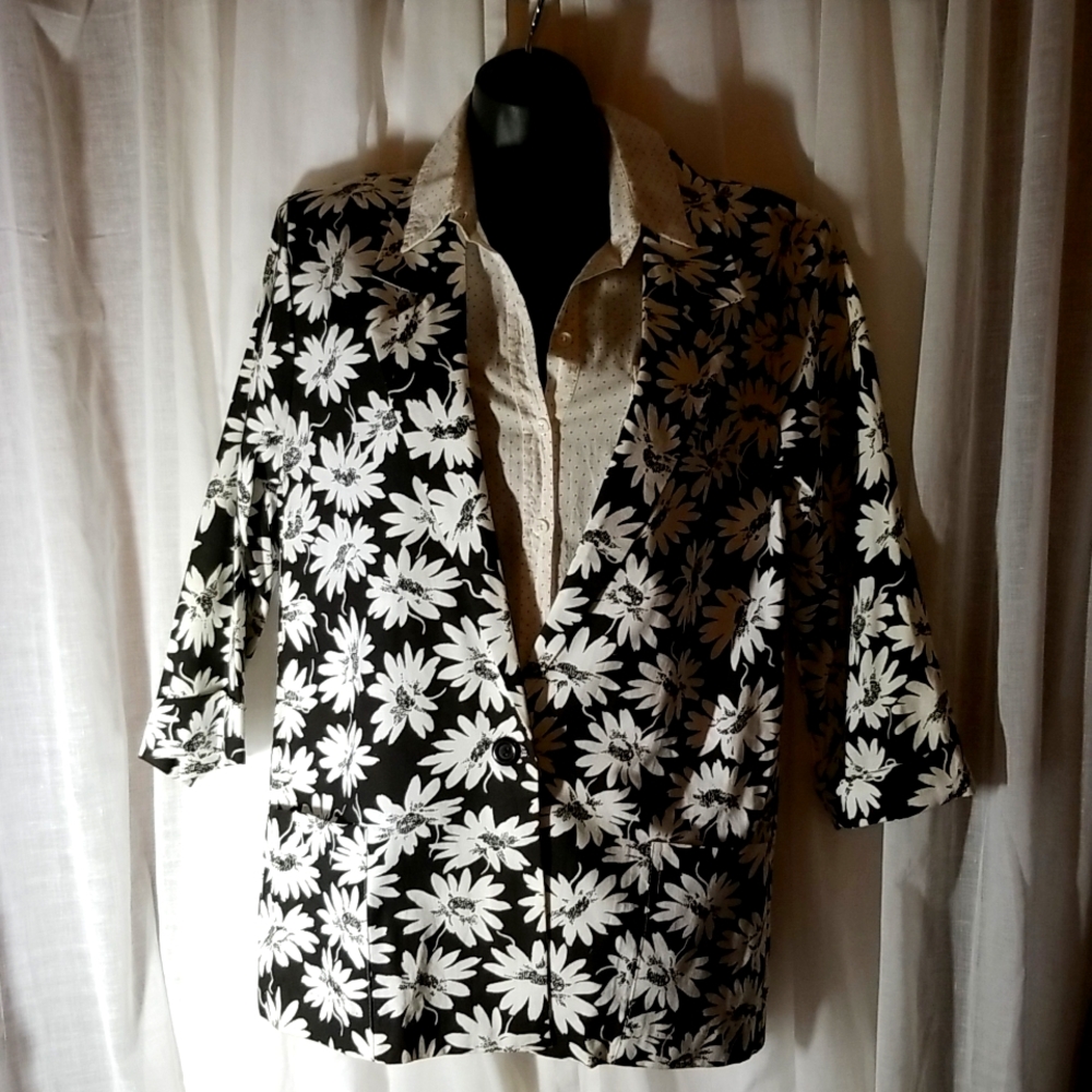 M Retro Summer Floral Blazer